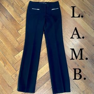 L.A.M.B. Black pants w/ silver zipper - Fall 2008